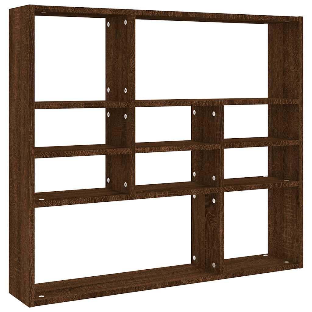 vidaXL - Floating Wall Shelf - 10 Shelf - Oak - Brown