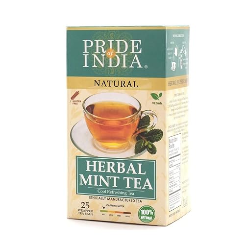 Vista 155 de Pride Of India - Té Natural Energize Ayurveda (Tulsi Negro), 25 Bolsas de Té