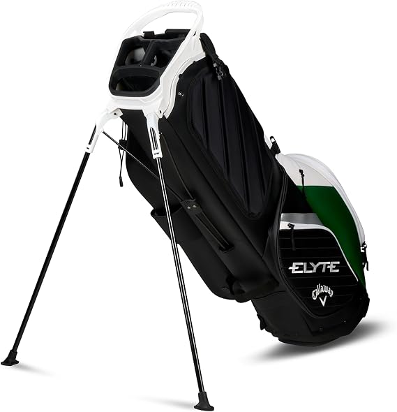 Callaway Golf ELYTE Staff Stand Bag, White/Black/Green