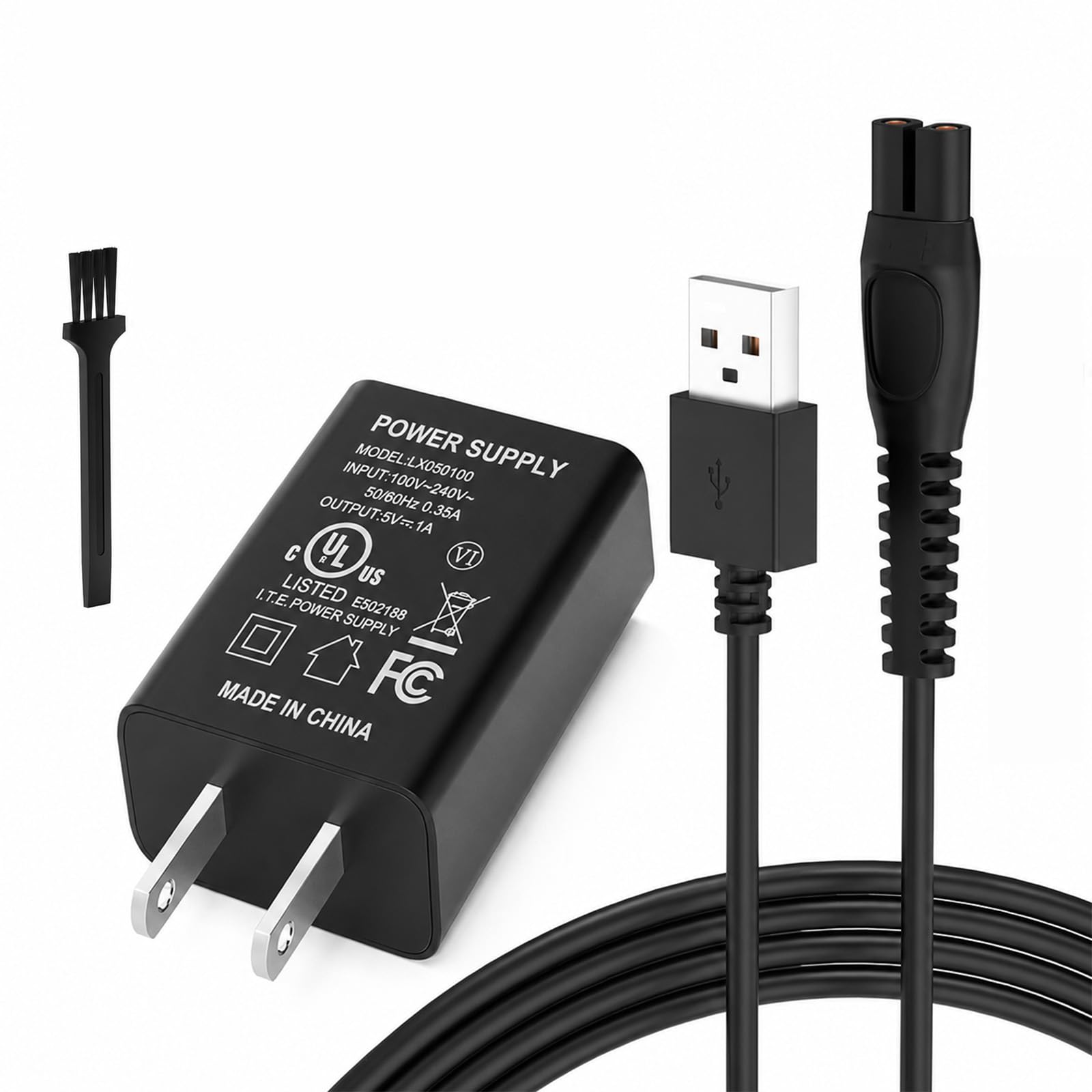 5V UL Charger for Philips Norelco OneBlade MG9525 QP1424 QP1624 MG5950 MG5940 MG5930 MG5920 BT3238 BT3234 PQ888 PQ889 QP1324 QP2724 X3001 QP2834, One Blade 360 Hybrid Face Shaver Cord-image-21