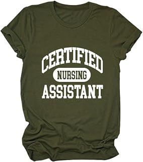 Certified Nursing Assistant Shirt for Women Funny Motivational CNA Apparel for Healthcare Worker Nursing Student