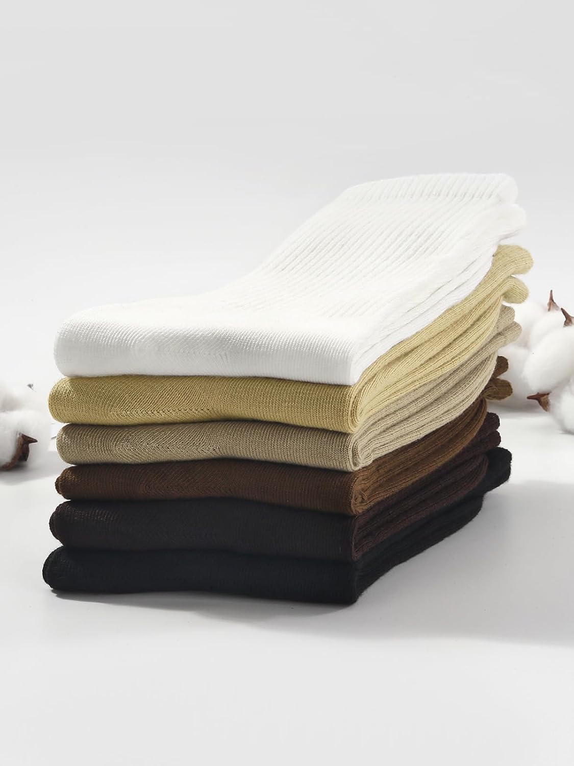 HAVE A TREE 3-6 Pack Womens Crew Lightweight Thin Casual Calf Socks Size 6-11 - Image 4