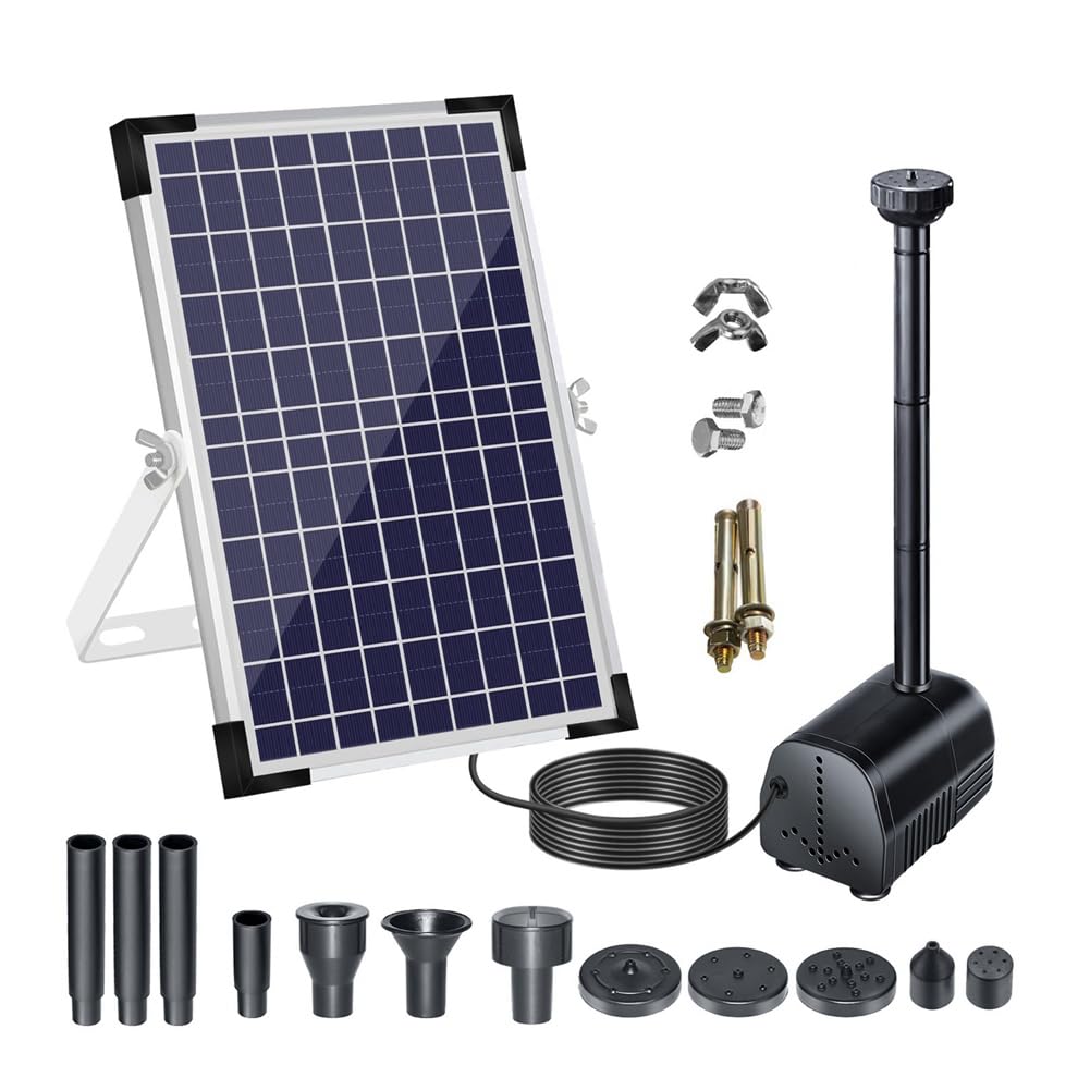CTRLZS Solar Fountain Set 18V High Power Solar Fountain Pool Oxygenation Bird Bath Fountain Water Pump