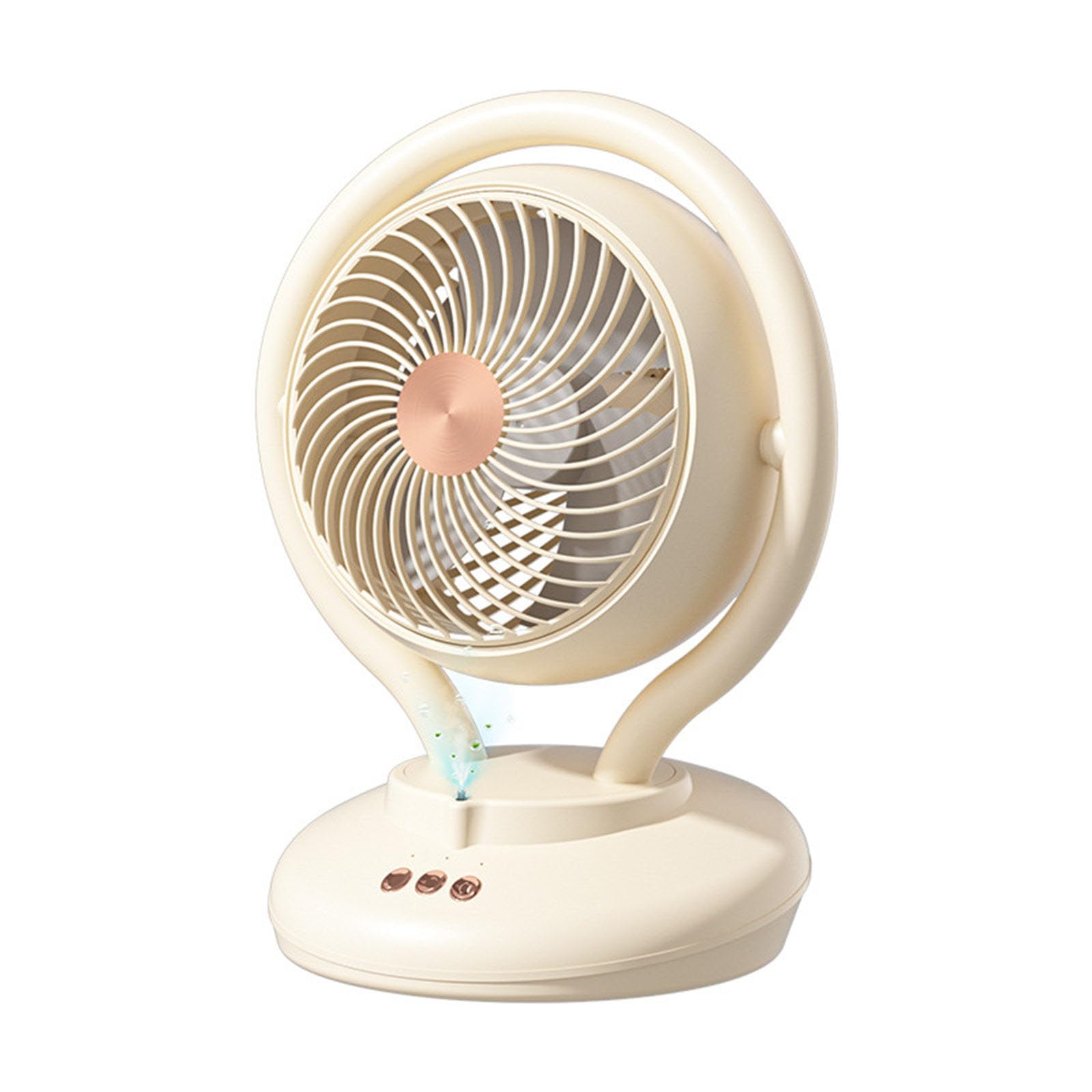 Tsynapter Negatives Desktop Fan with 3 Speed Elegant Adjustable Speed Rechargeable Battery Fan for Students and Home Quiet Operations