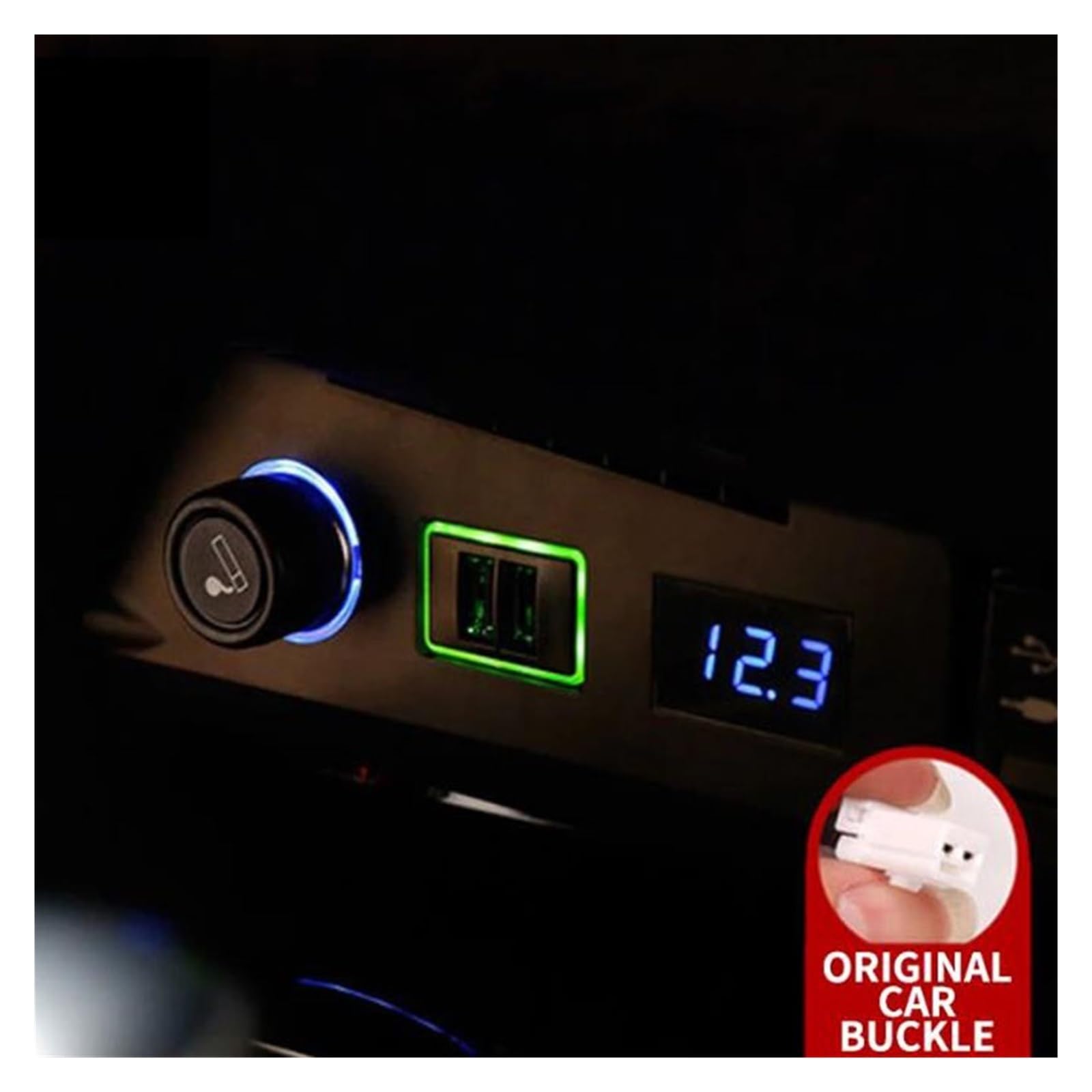 Amazon.com: RUNAUP Multi-Function Cigarette Lighter USB Interface Digital  Display LED Panel Compatible for Toyota C-HR CH-R 2017 2018 Accessories :  Automotive