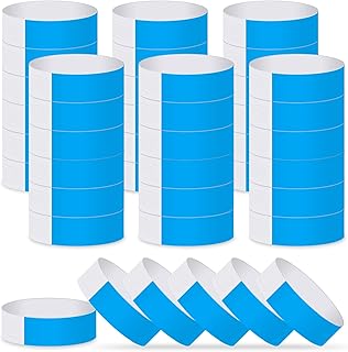 ASTARON 400 Pcs Blue Paper Event Wristbands Arm Bands Event Bracelets for Party Events Clubs Concert Music Festival，Waterproof Lightweight