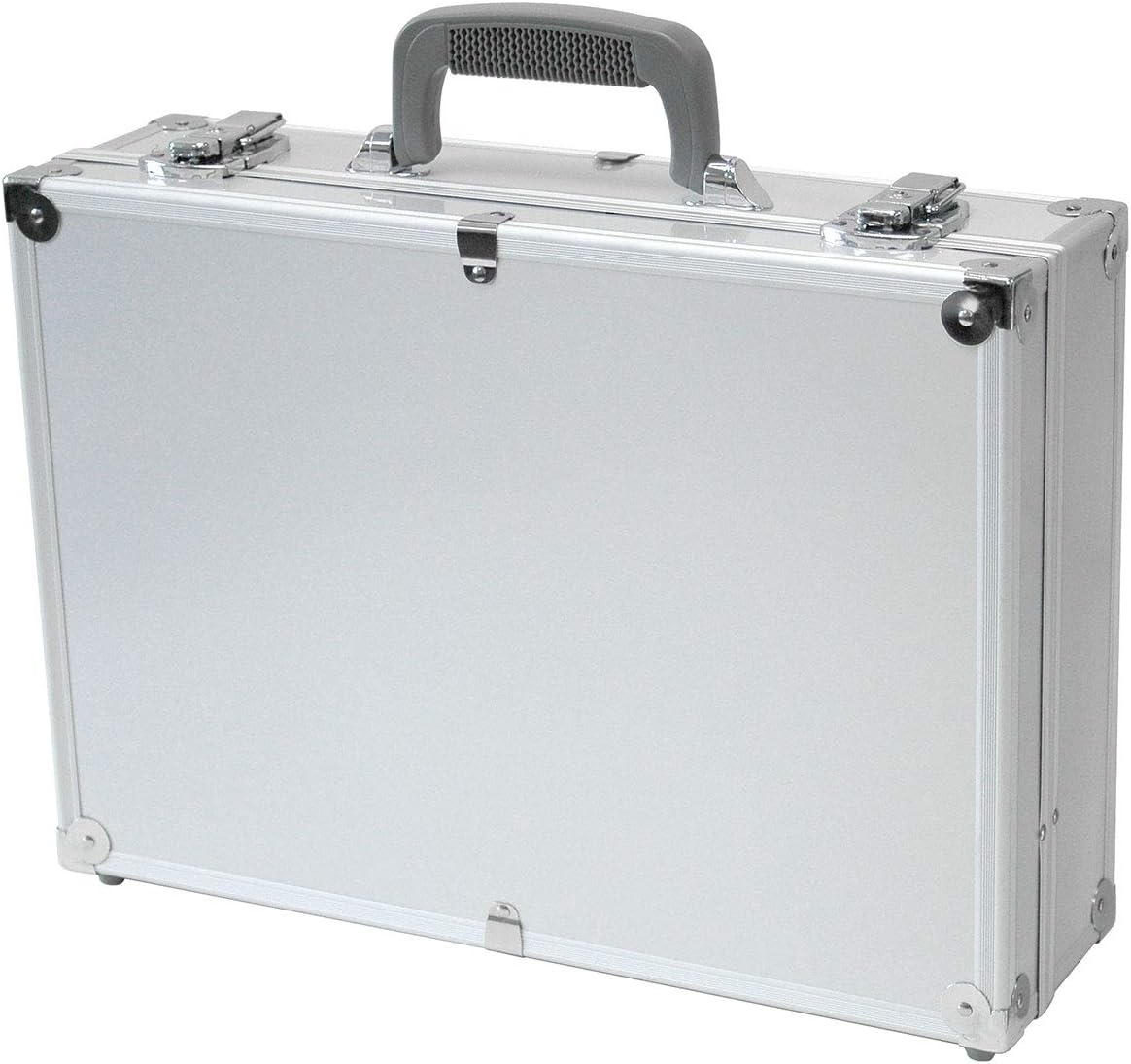 T.Z. Case 17" Hard-Sided Laptop Case, Aluminum Briefcase, Attache Case in Silver