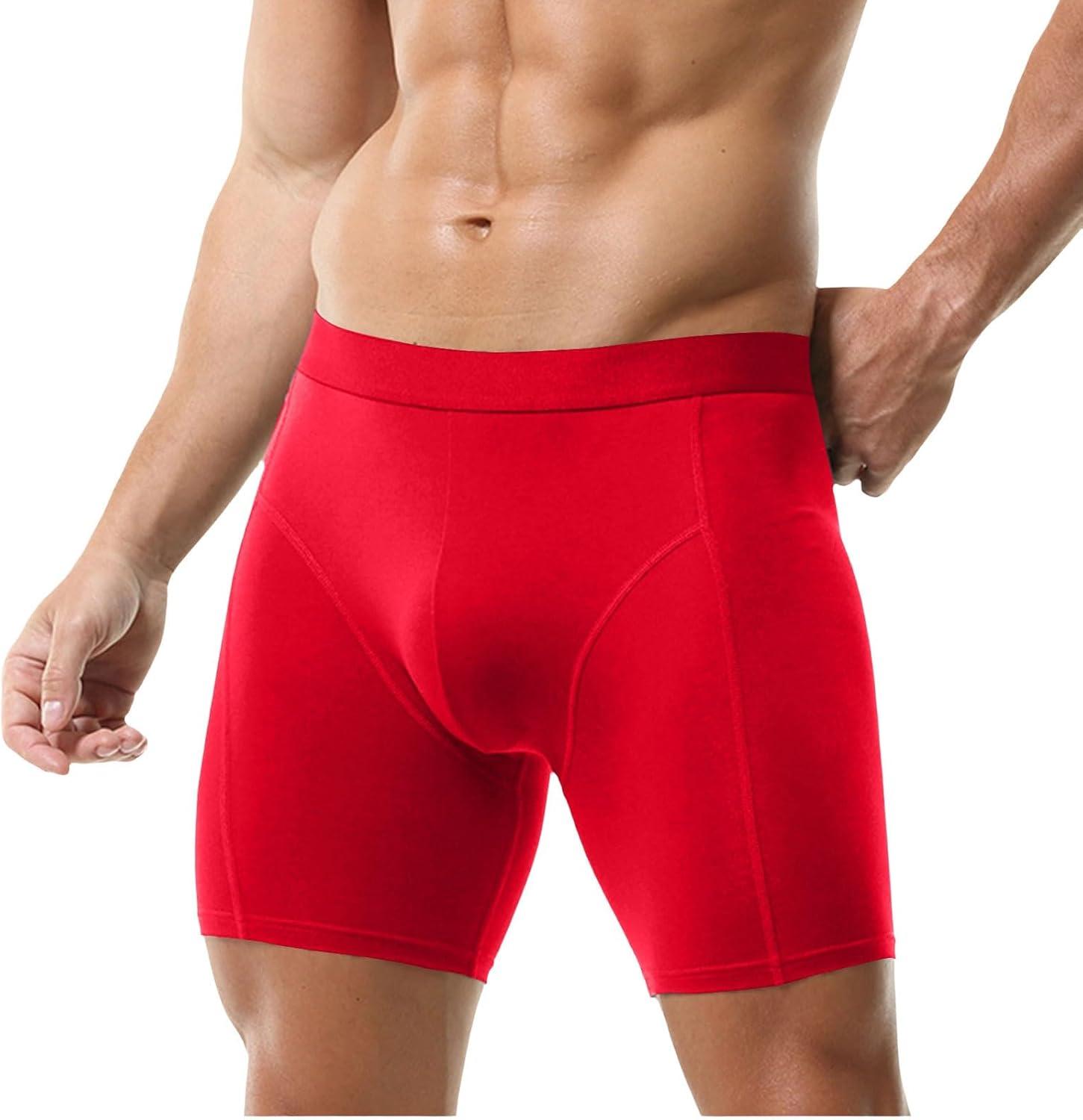 HJINGSUN Mens Underwear Boxer Briefs Stretch Breathable Moisture Wicking Underwear with Built-in 3D Pouch Valentine Day Gift