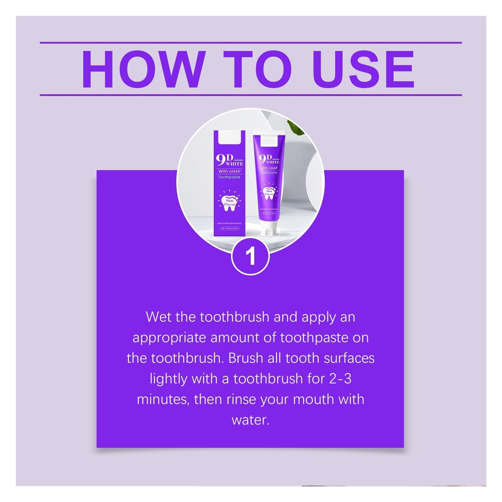 Pasta de Dientes Iluminadora 100g. Purifica el entorno bucal y mejora la limpieza superficie dental(3pcs)