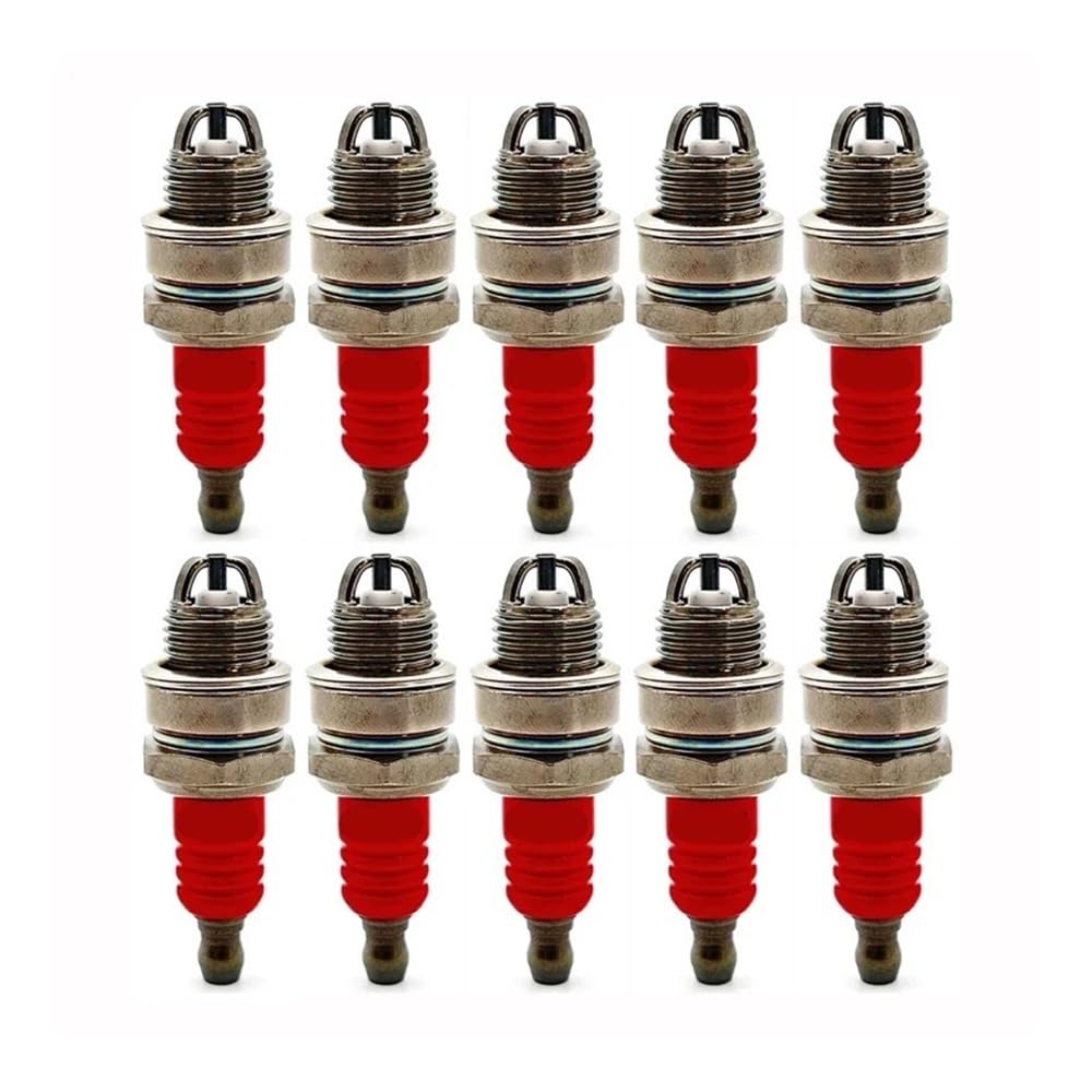 Lot de 10 bougies d'allumage L7TJC for tronçonneuses et débroussailleuses à essence
