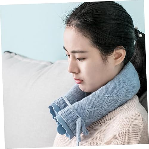 Miniatura 4 de GARVALON Bolsa de agua caliente en forma de U para el cuidado del cuello, bolsa de gel de sílice con para calor frío y alivio de hombros, ajuste