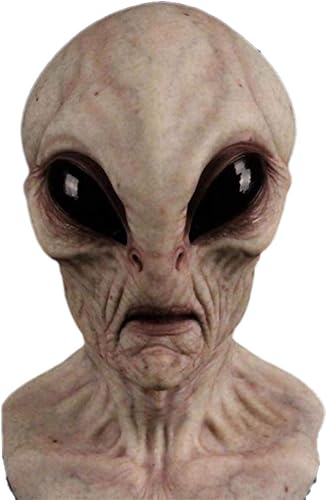 Máscara de alienígena de Halloween, máscara de simulación de alienígena aterradora, decoración de baile de graduación de