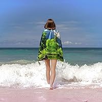 Vista 4 de Decktt Upper Yosemite Falls Yosemite National Park - Toalla de playa de 32 x 52 pulgadas, toalla de camping de microfibra de secado rápido, súper