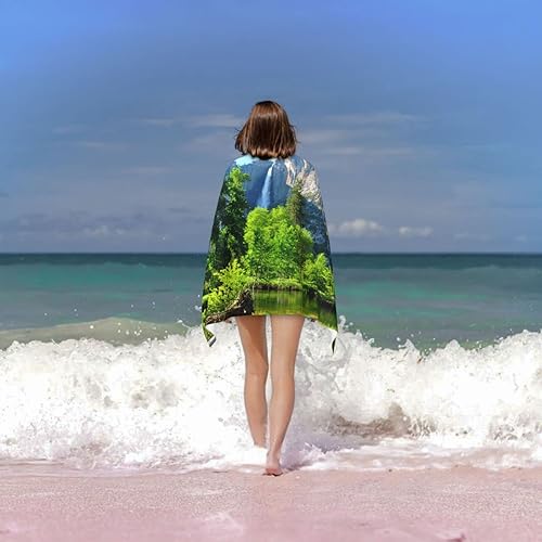 Miniatura 4 de Decktt Upper Yosemite Falls Yosemite National Park - Toalla de playa de 32 x 52 pulgadas, toalla de camping de microfibra de secado rápido, súper