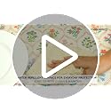 Image of Encasa XO Dining Table Cloth 4 Seater, Water Repellent Table Cover