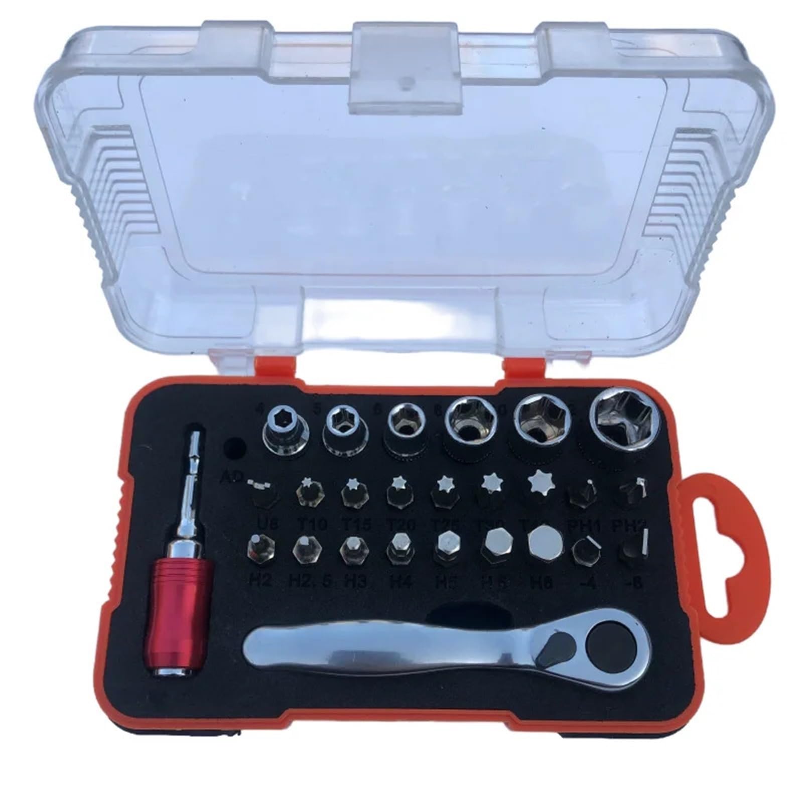 KHfgDHG Ratchet Wrench Set with Screwdriver Bits & Socket Wrench - 27-in-1 Versatile Tool for Household Appliance Repair Hand Tool Sets