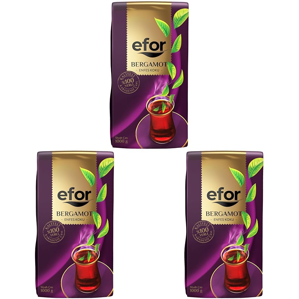 Efor Bergamot Enfes Koku Dökme Çay 1000 g (3 paketi)