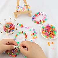 Vista 30 de Pony Bulk Beads - 1100 Pcs for Jewelry & Bracelets Making, Hair & Bracelet Beads (Dark Grey)