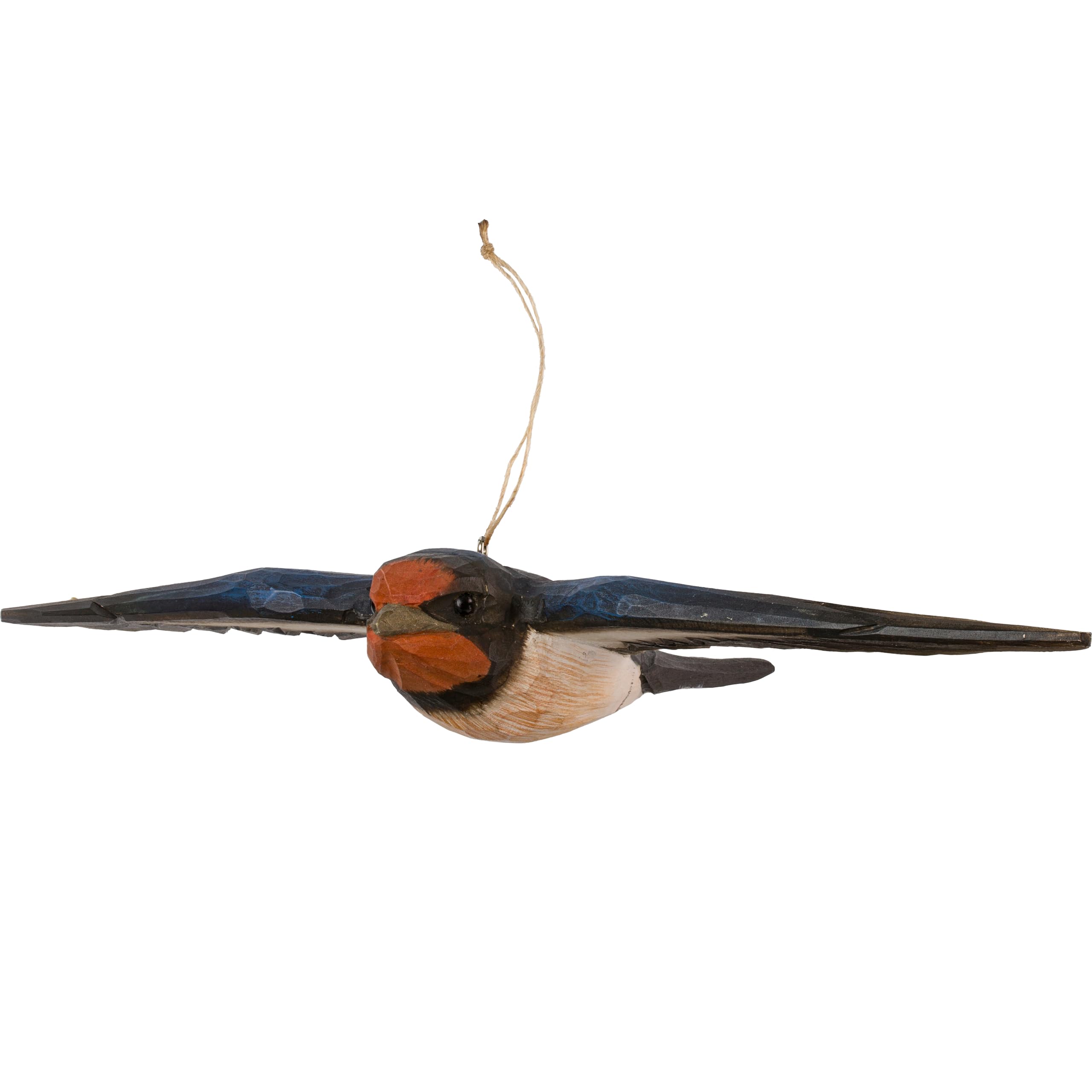 Wildlifegarden Multiple Colors - Wg4448 Decobird Flying Barn Swallow - Hand-Carved Decorative Wooden Bird - Flying Birds Collection