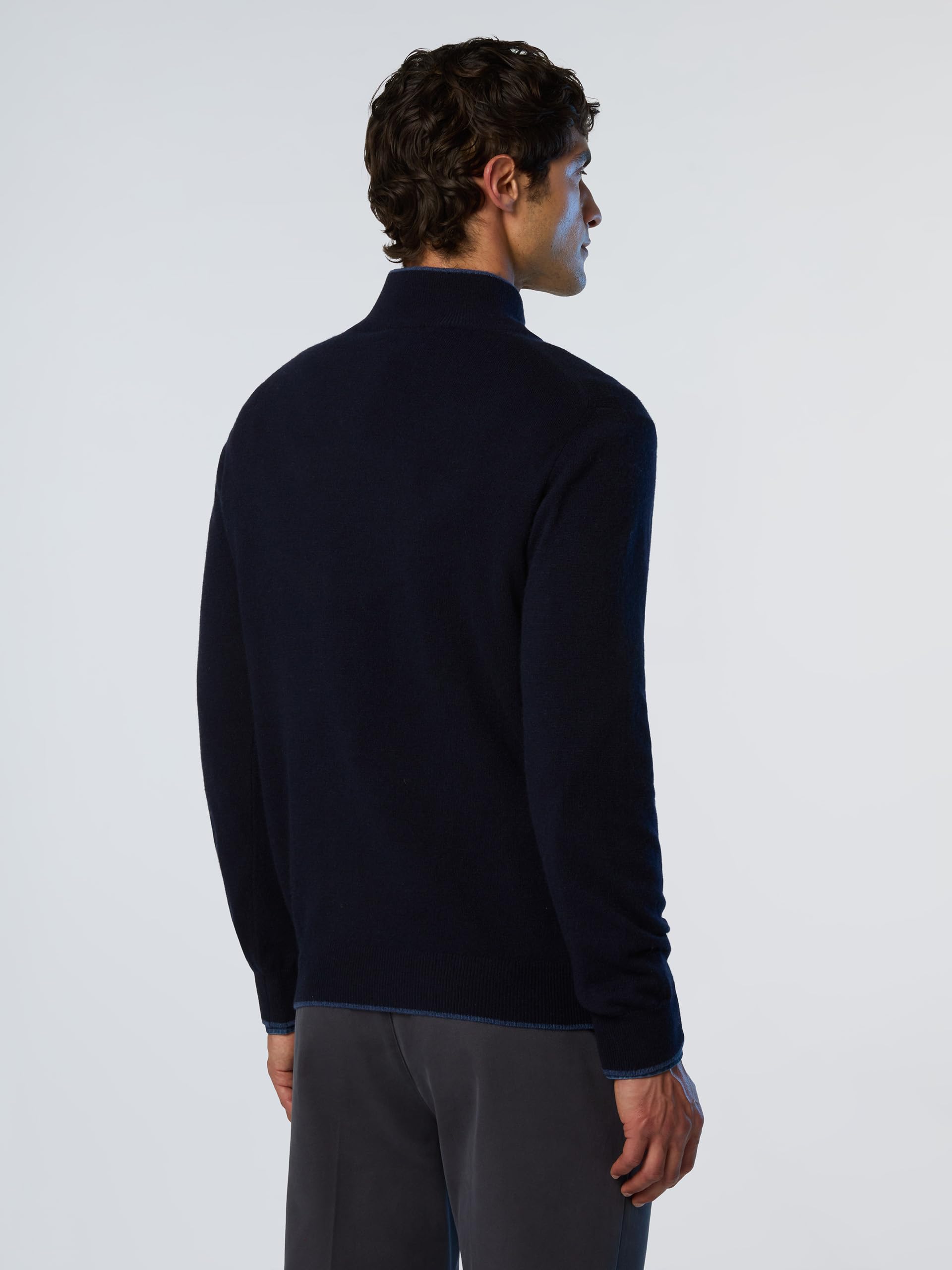 NORTH SAILS Maglione Uomo in Misto Cashmere con Mezza Zip