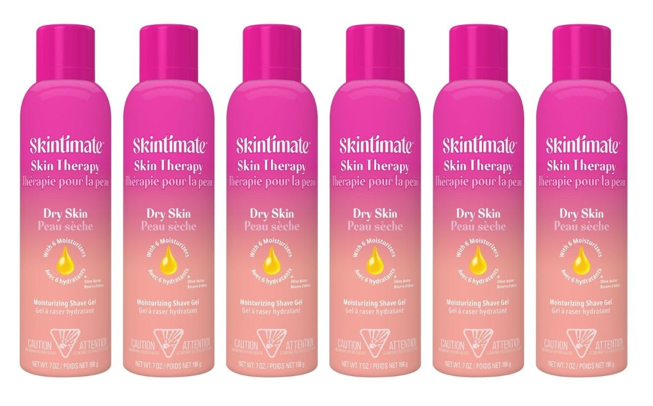 Skin Therapy Moisturizing Shave Gel for Dry Skin, With 6 Moisturizers Including Olive Butter, 7 oz (Pack of 6)