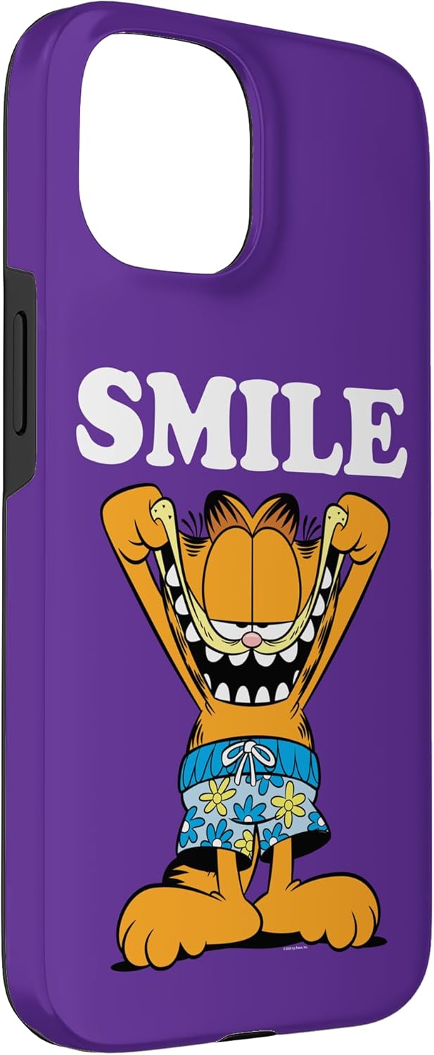 Garfield Classic Mouth Stretched Teeth Smile Summer Beach Case for iPhone 15