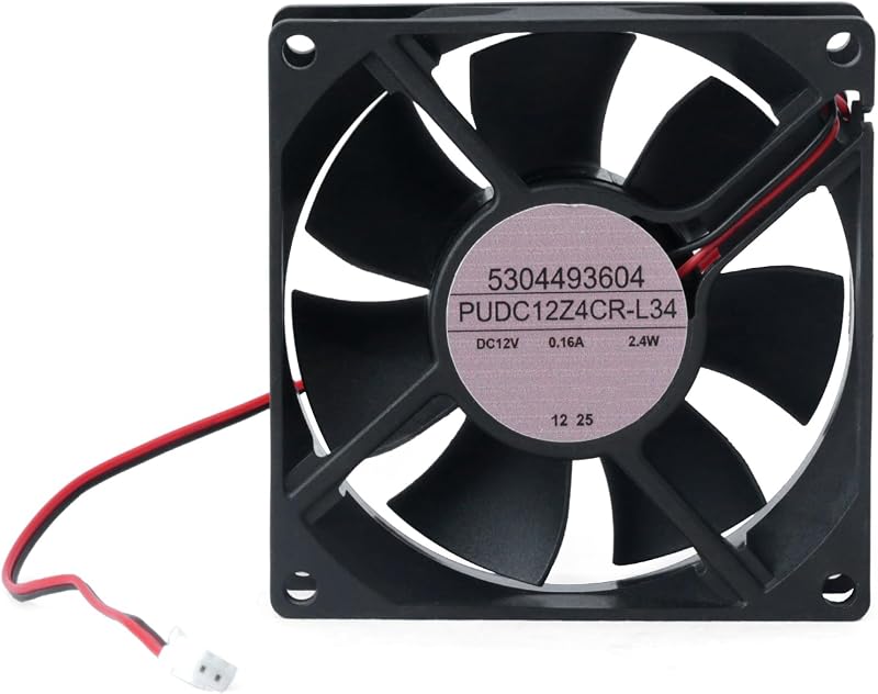 5304493604 Refrigerator Condenser Fan Replacement for Frigidaire for Electrolux Fridge, Replace 242119401 3276439 PS8770222 AP5805252 Refrigerator Ice Maker Evaporator Cooling Fan