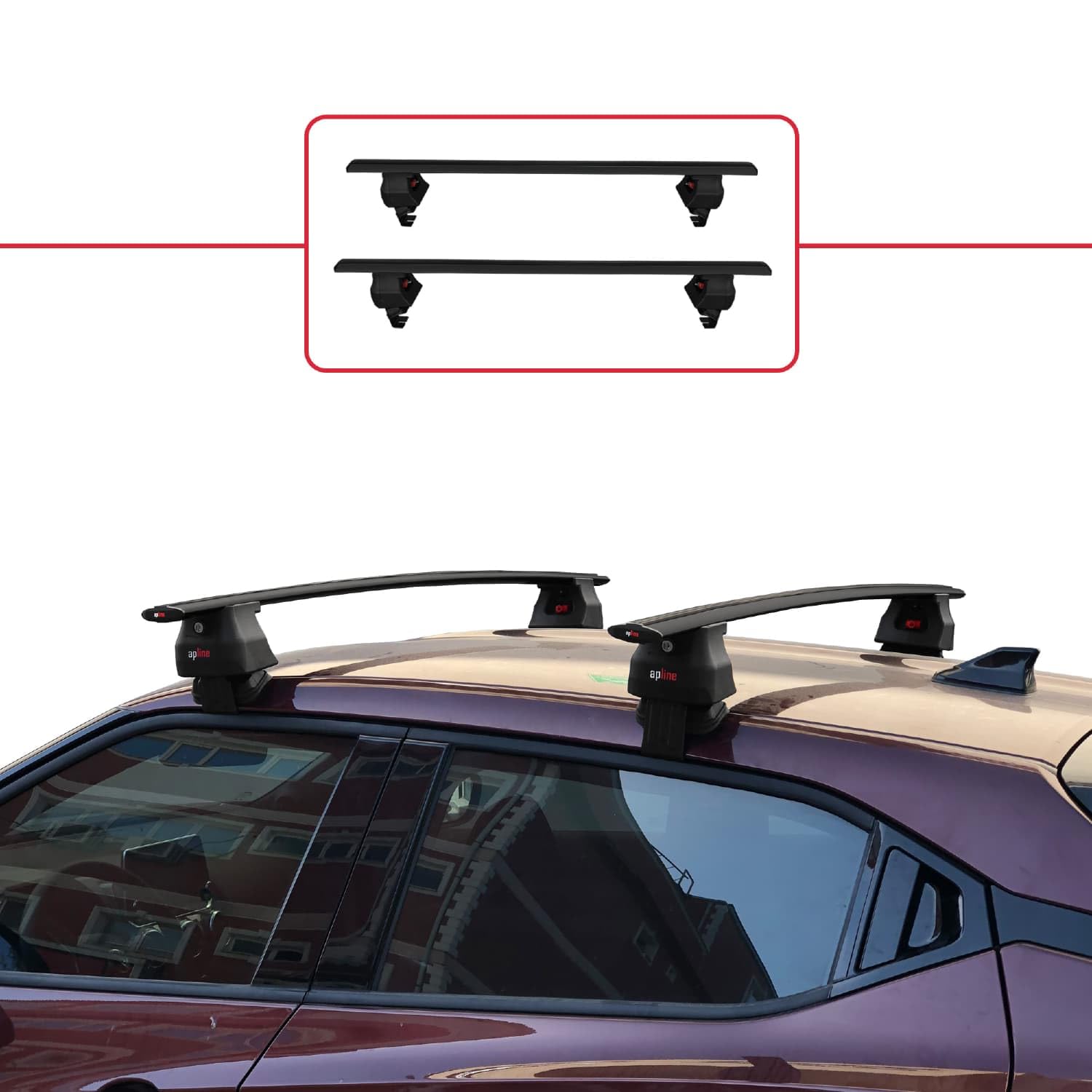 Compatible con Nissan Juke F16 2019-2023 Barras portaequipajes ACE-4, color negro