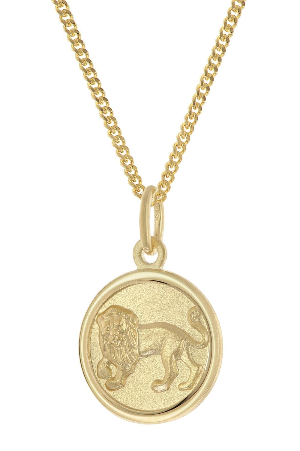 trendor Kinder Sternzeichen Löwe Gold 333 mit vergoldeter Kette 28468-08