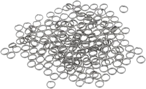 Amazon Monkeyjack 0pcsダブルリング釣りラウンドリグリング釣りlinking円 Monkeyjack アクセサリー