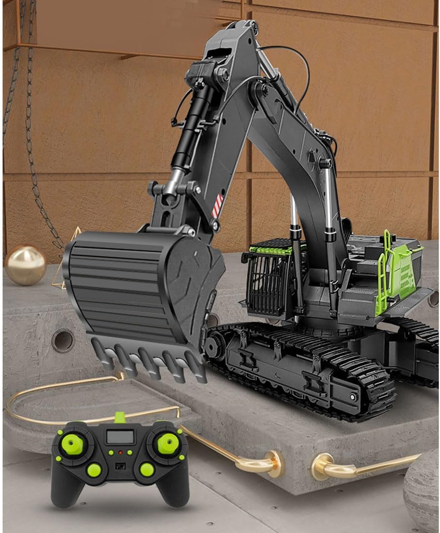 4 in 1 ショベルカー ラジコン 掘削機合金バケット, 1:14 22CH建設車