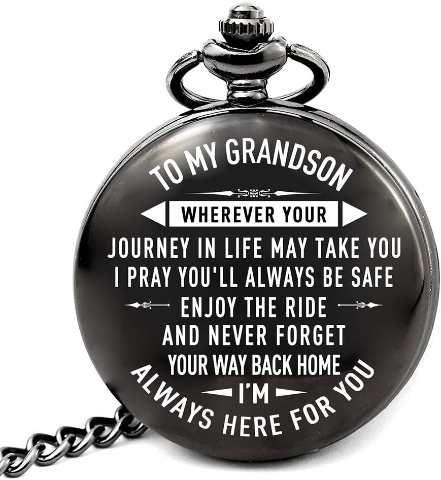 Grandson Gifts from Grandma and Grandpa, Birthday Gift Ideas, Fathers Day Gift for Grandson, Graduation Gifts, Christmas Gift Present (Grandson-Journey)