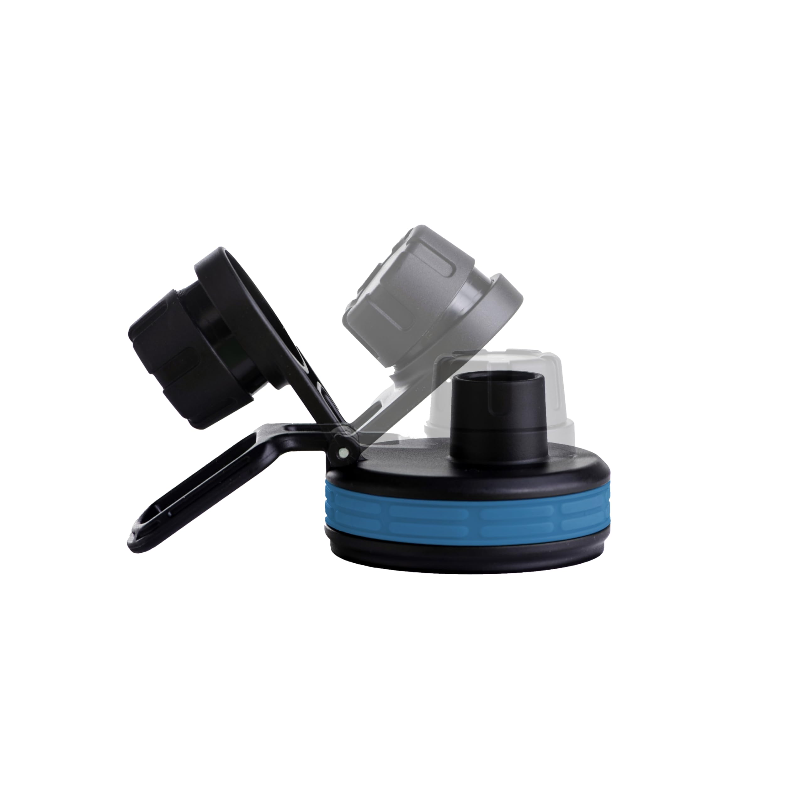 hydro2go® botella de bebida de acero inoxidable X-AlpsBotella - 1000ml / 1l | botella termo aislada al vacío + 3 tapones para beber | Matraz a prueba de fugas | botella para deportes al aire libre de doble pared | Termo