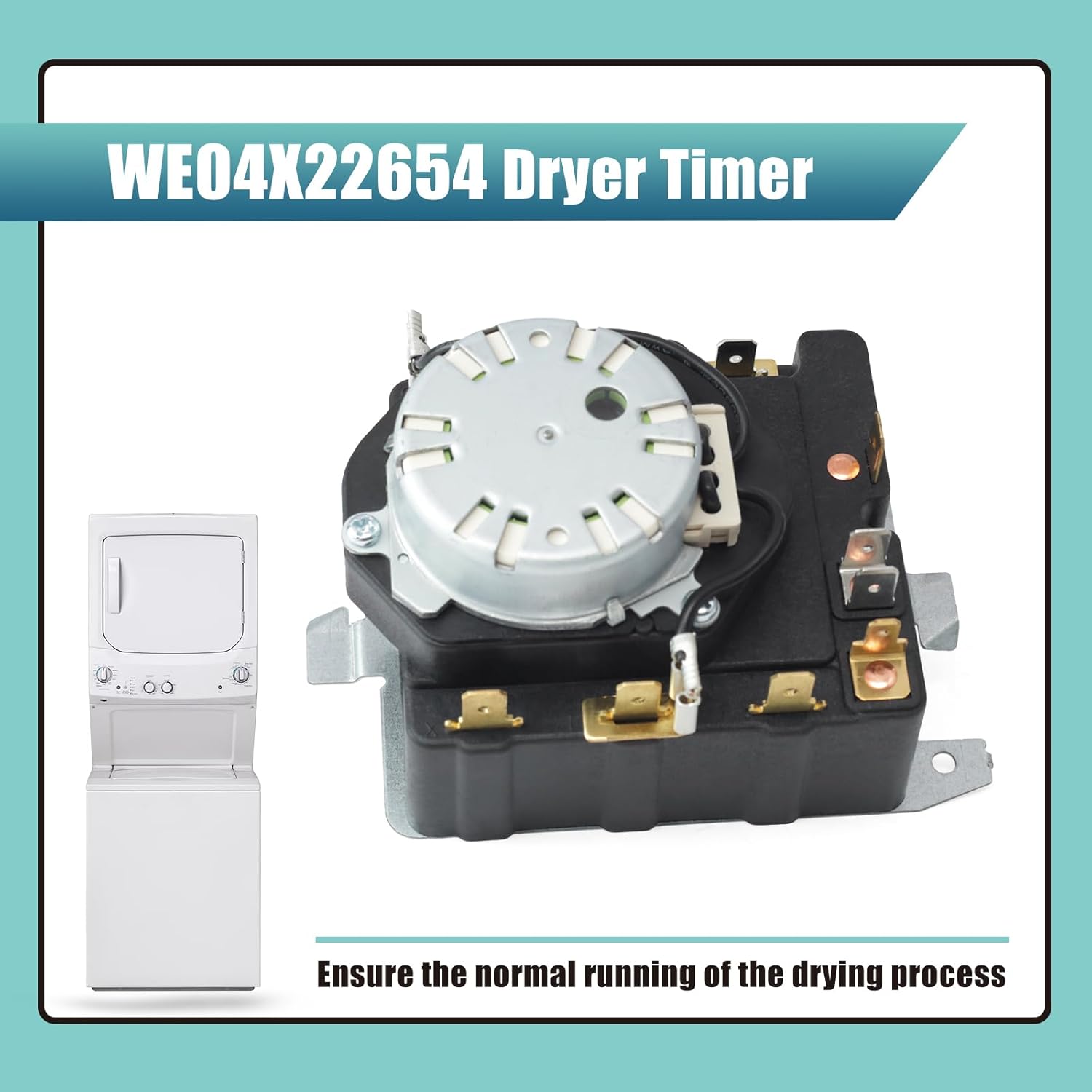 WE04X22654 Dryer Timer Replacement for GE for Kenmore Dryer, Replace WE4M521 EAP11721520 234D1296P017 TMD1TM26 PD00034552 4248297 AP5983860 PS11721520