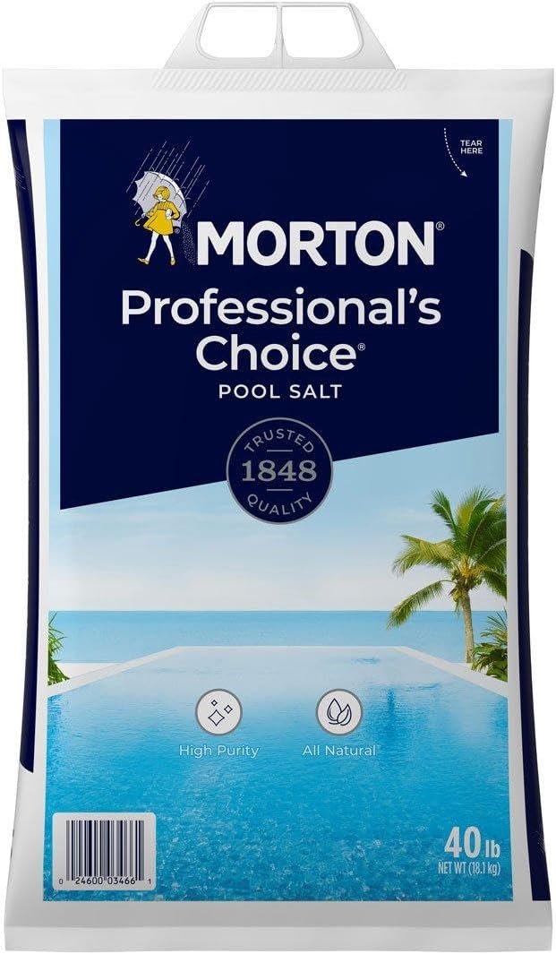 Morton Salt F134660000 Pro Pool Salt, 40 lb