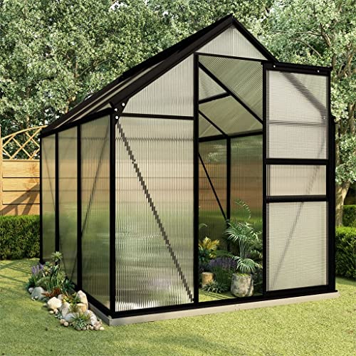 Yeziyiyfob 6X6X6.7 Ft Greenhouse Plastic Shed Green House For Plants Greenhouses For Outdoors Outside Heavy Duty Prefab House Garden Shed Aluminum Frame Polycarbonate Panels Uv-Resistant 213 Ft³ #TOP11