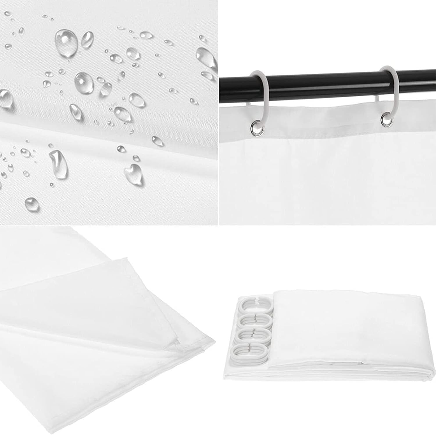 Cartoon Sexy Girl Shower Curtain Waterproof Non-Slip Rugs,U Shape Mat,Toilet Lid Cover Mat,with Hooks for Bath Decor (Shower Curtain)