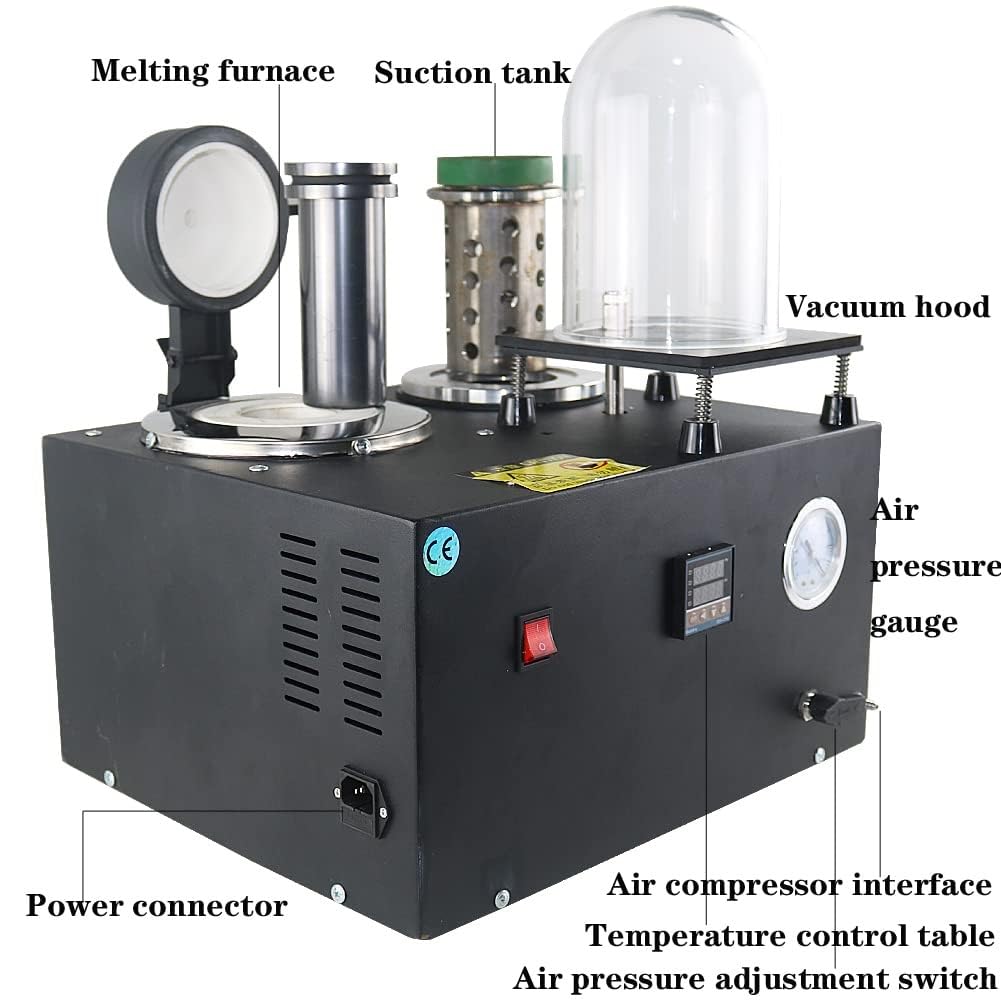 Horno de fusión eléctrico, herramienta de fundición de alta temperatura para refinar metales preciosos, crisol de grafito, ideal para tareas de fabricación de joyas