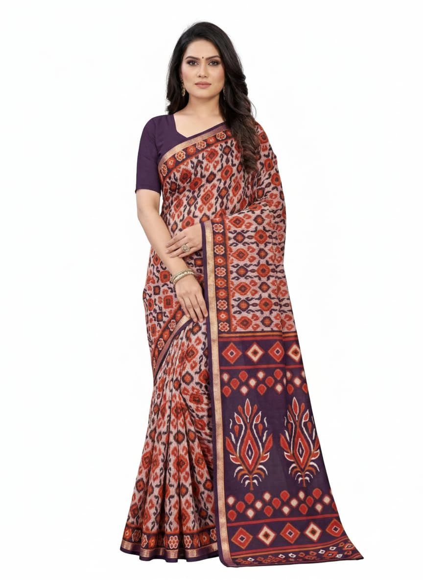 minu fashions Pure Cotton Printed Silk Kanishka Saree For Women's-picture-10