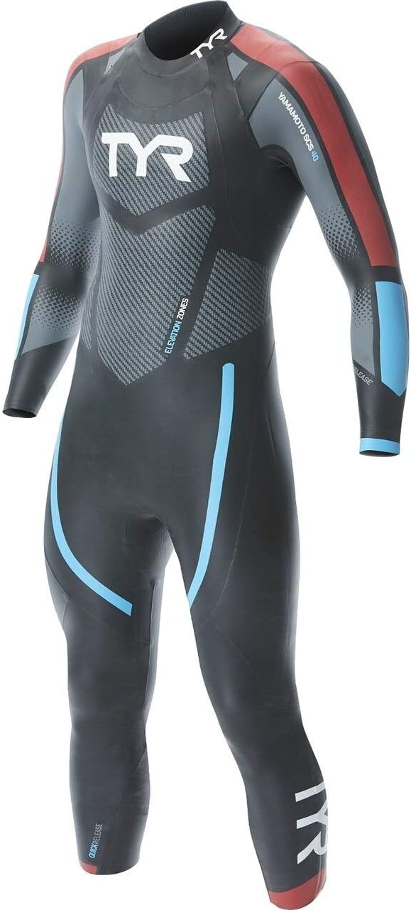 TYR HCAHM6A579S Mens Cat 3 Wetsuit Black/Red/Blue S