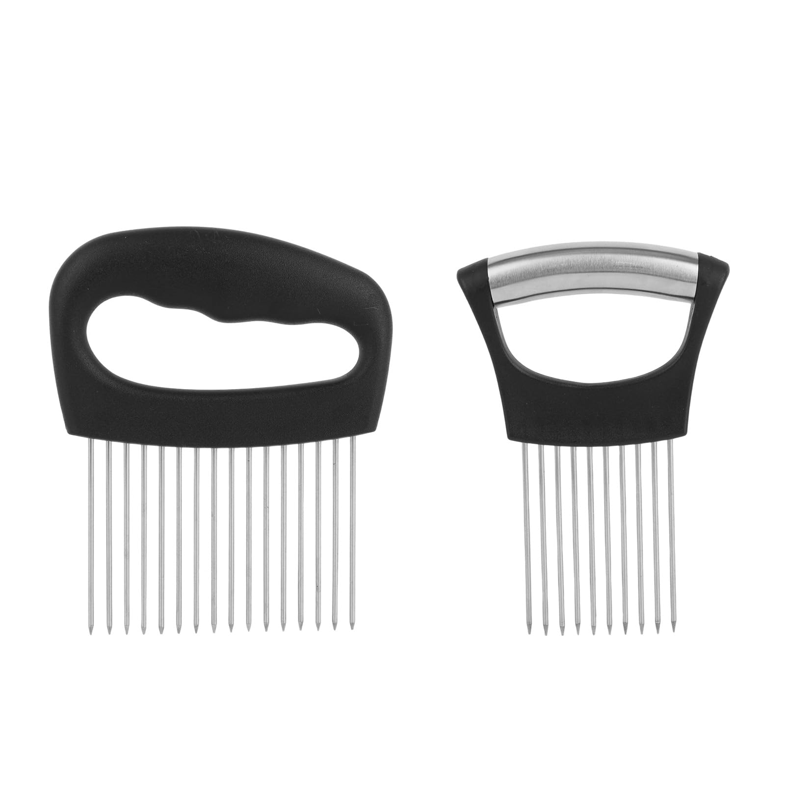 2pcs Onion Holder for Slicing, Extra-Large Onion Slicer Tool Kit with 16 Long Needles & 10 Long Needles Vegetable Chopper Cutter Kitchen Appliance Gadget Utensils for Tomatoes Potatoes Meat Tenderizer