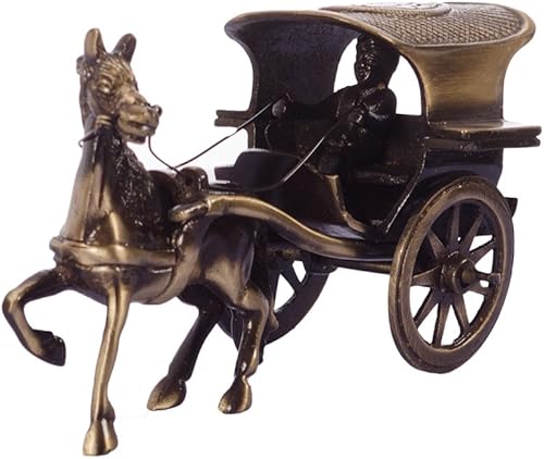 Carrito de caballos europeo de latón con acabado