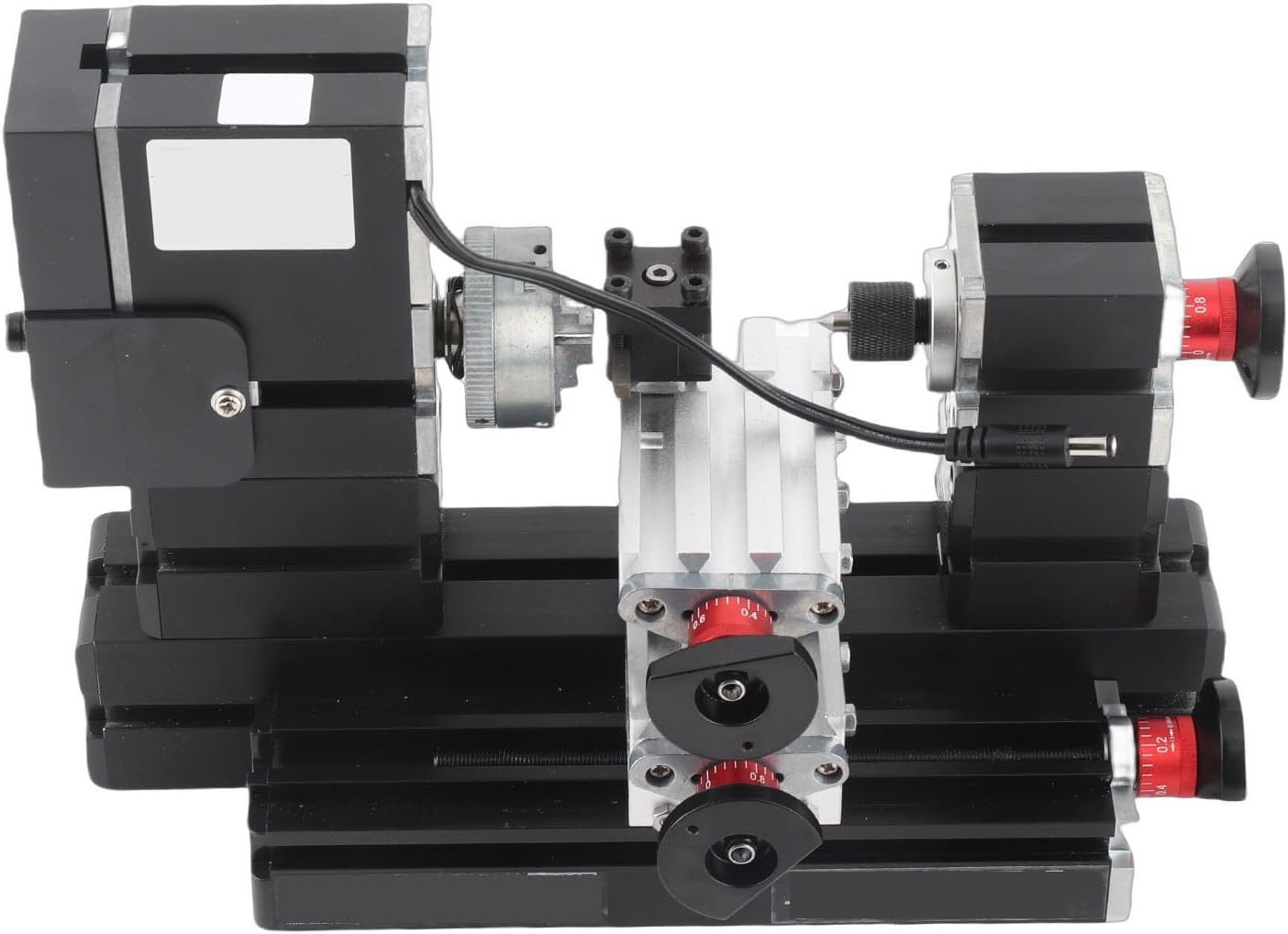 60W Mini Metal Rotating Lathe with 12000RPM Motor for Soft Metal Machining for Hobbyists and Woodworkers