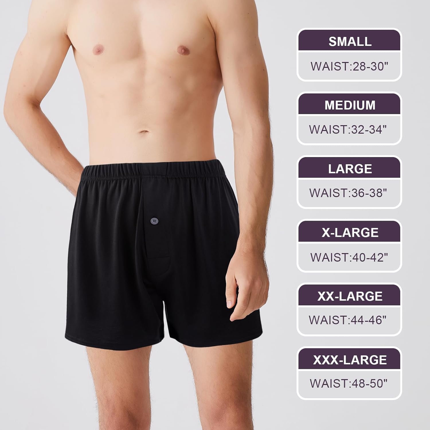BAMBOO COOL Mens Boxers Short Classic Fit Soft Casual Underwear Loose Breathable Boxer Shorts for Men - Image 7