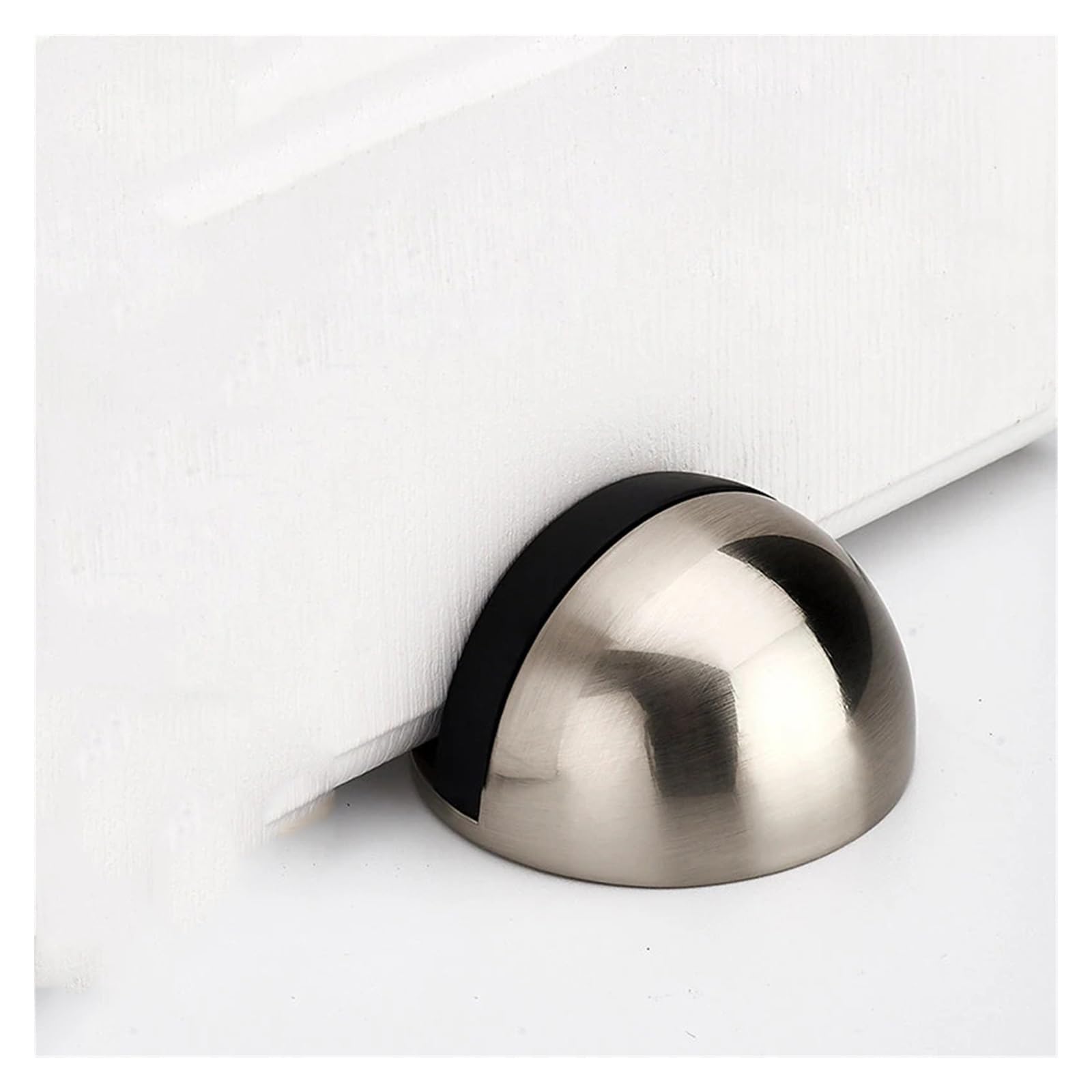Butoir de porte en caoutchouc argento loquet de sol au design épuré