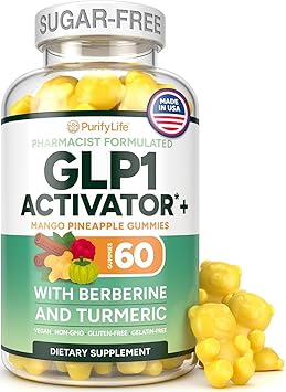 GLP-1 Support Gummies – Sugar-Free Appetite & Craving Control Supplement with Berberine, Cinnamon, Turmeric, Garcinia & Raspberry Ketones – Digestion, Weight Loss, Carb Blocker, Vegan, Keto GLP-1 Support Gummies – Sugar-Free Appetite & Craving Control Supplement with Berberine, Cinnamon, Turmeric, Garcinia & Raspberry Ketones – Digestion, Weight Loss, Carb Blocker, Vegan, Keto