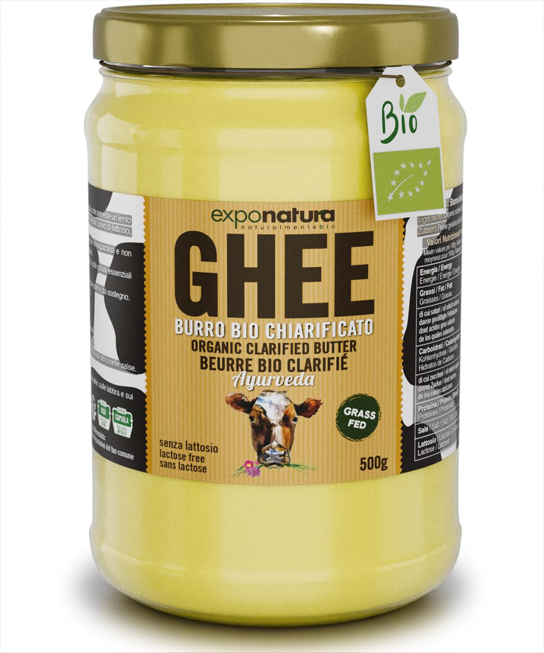 Exponatura Ghee orgánico Mantequilla clarificada 500 g