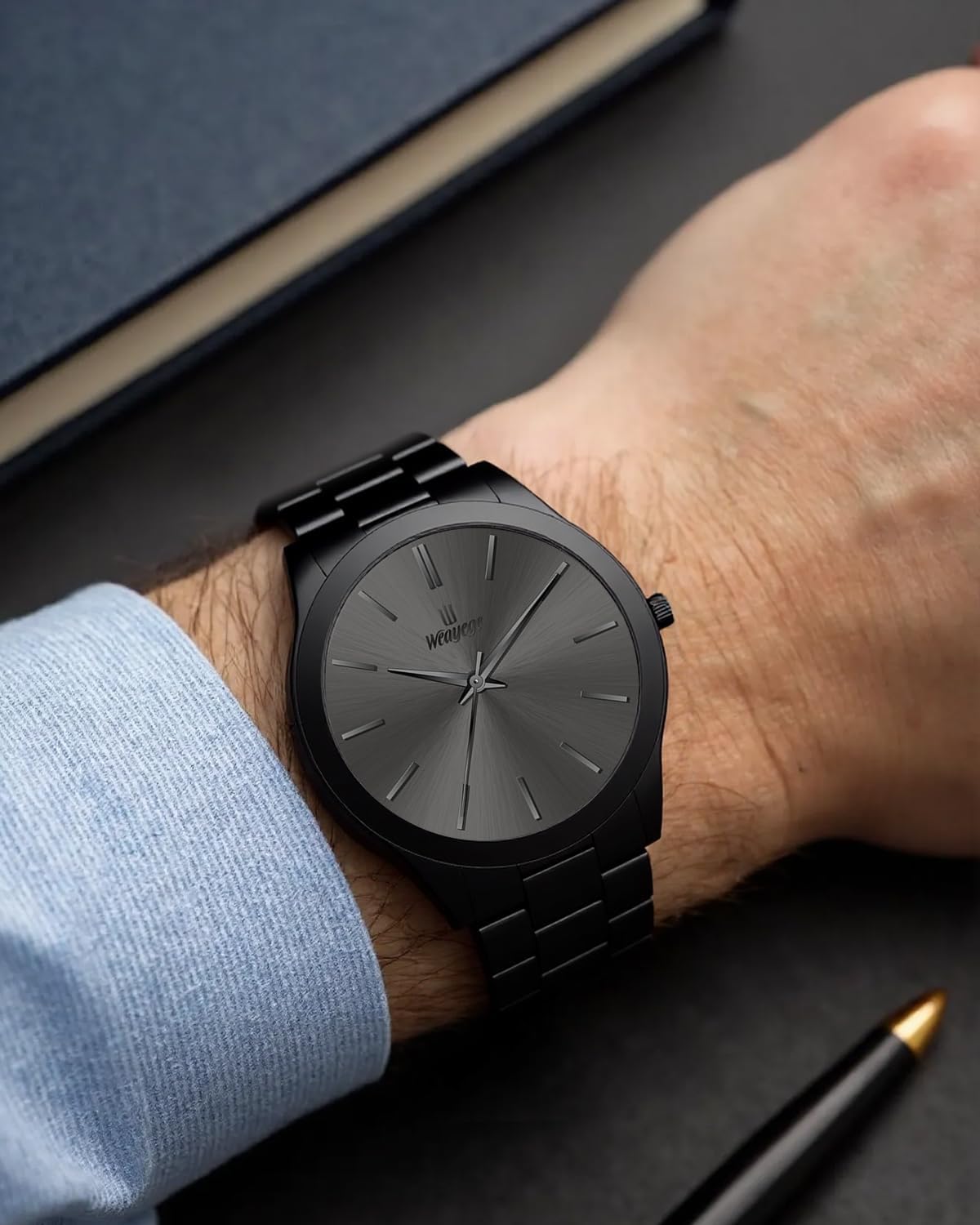 Mens Watch,Minimalist Fashion Watches for Men Waterproof Quartz Watch Business Dres... - Image 2