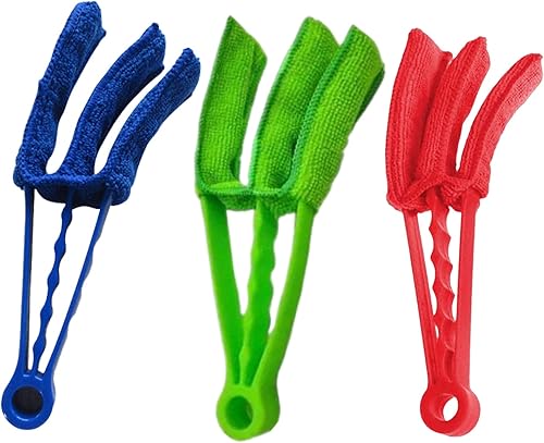 Kit de 3 cepillos limpiadores de ventanas para persianas, paquete de 3 cepillos, cepillo para limpiador, herramienta de limpieza de grietas para