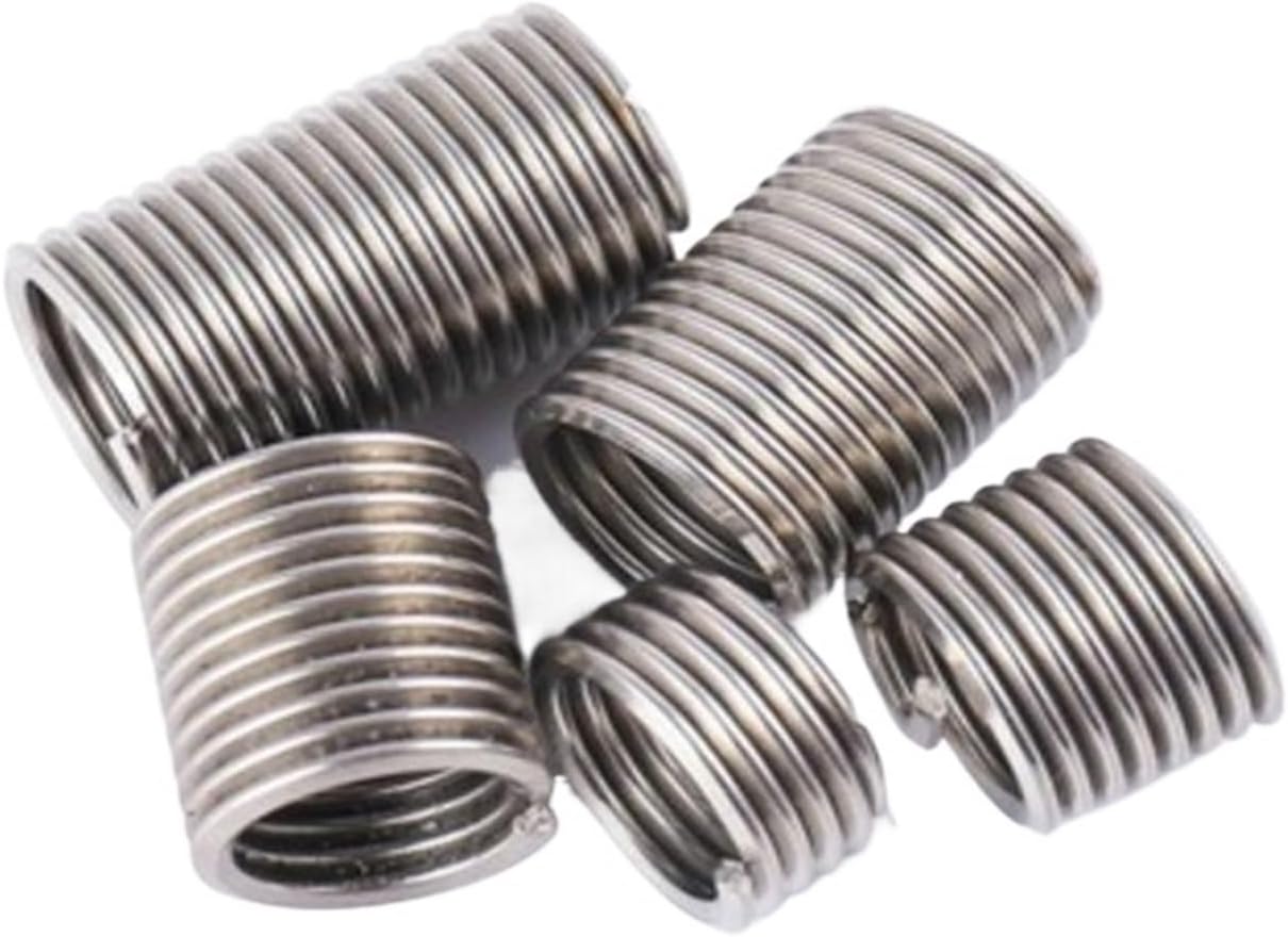 Screw Bushing Thread Repair Insert 10pcs M4x0.5 1D-3D 304 Stainless Steel Helicoil Inserts(2D)
